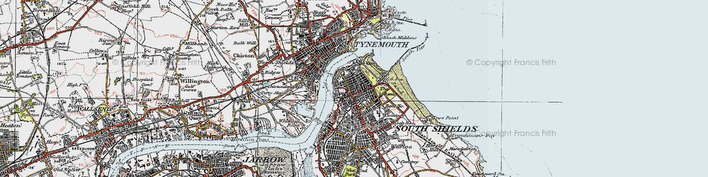 Old map of The Lawe in 1925