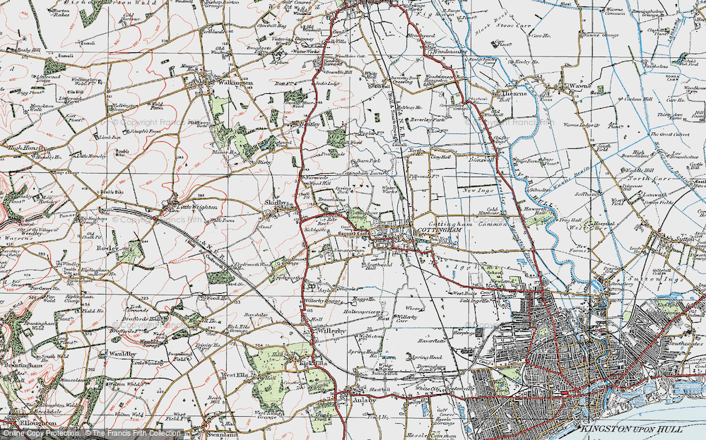 Old Map of Historic Map covering Burn Park in 1924