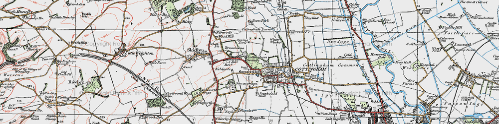Old map of Burn Park in 1924