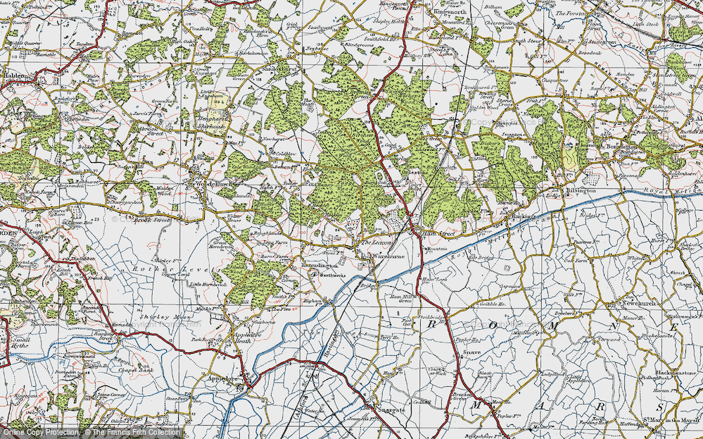 Old Map of The Leacon, 1921 in 1921
