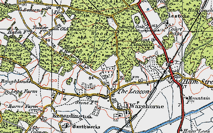 Old map of Orlestone Lodge in 1921