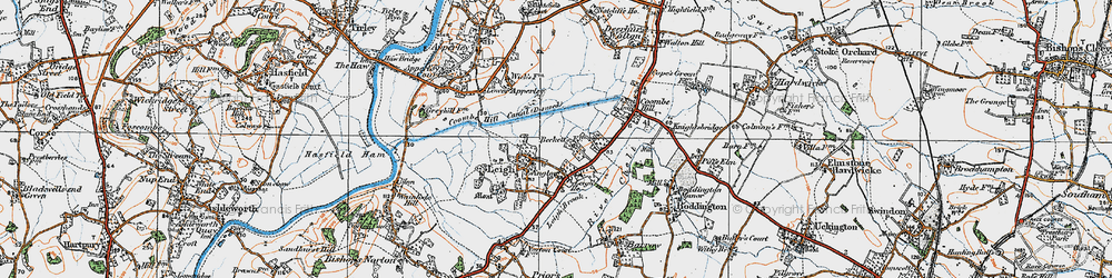 Old map of The Leigh in 1919