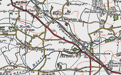 Old map of The Lings in 1921
