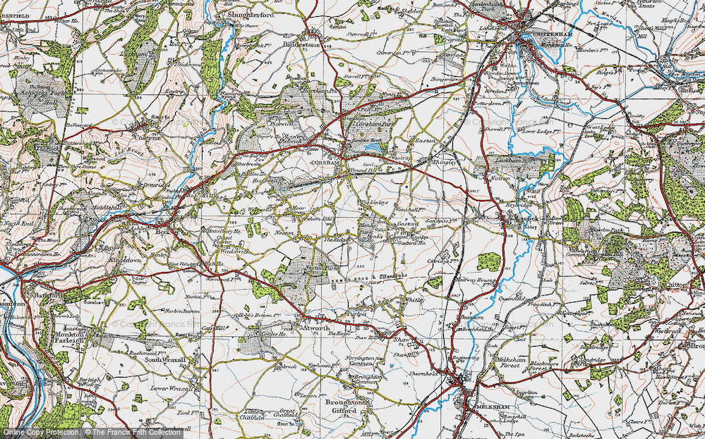 Old Map of The Linleys, 1919 in 1919