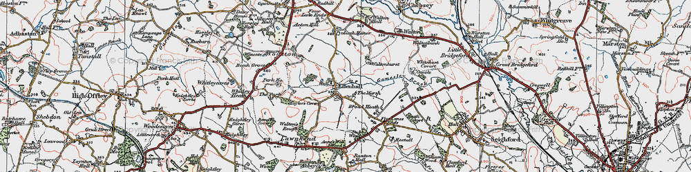 Old map of The Marsh in 1921