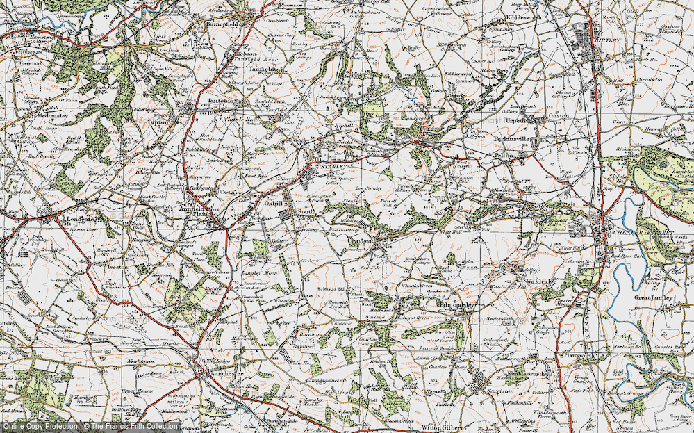 Old Map of The Middles, 1925 in 1925