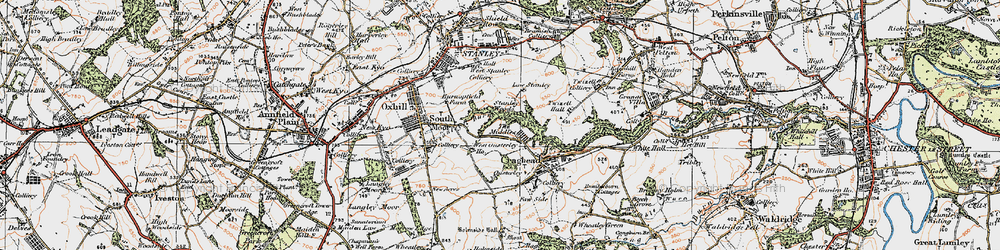 Old map of The Middles in 1925