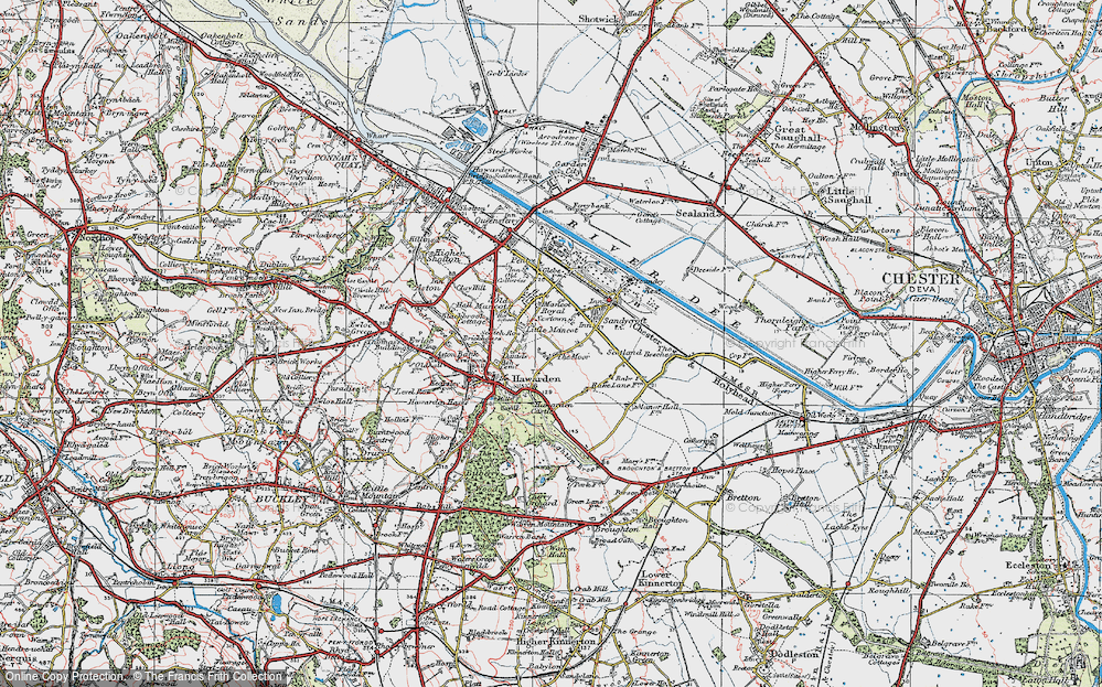 Old Map of The Moor, 1924 in 1924