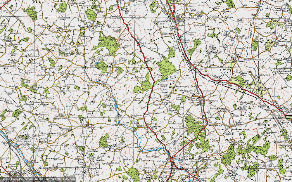 Old Map of The Node, 1920 in 1920