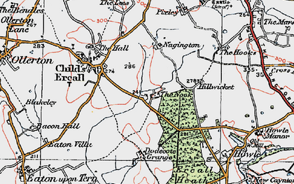 Old map of The Nook in 1921