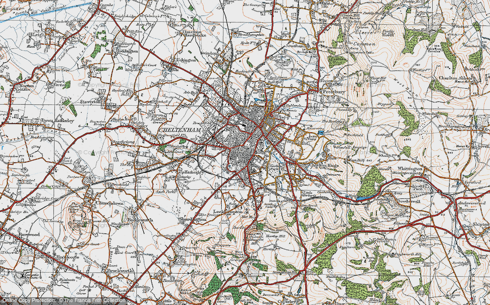 Old Map of The Park, 1919 in 1919