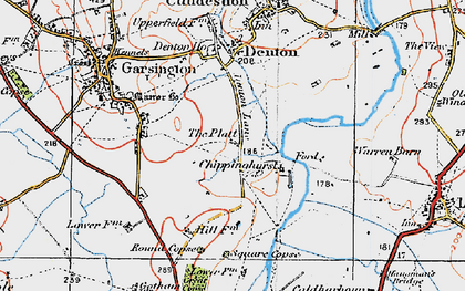 Old map of Chippinghurst Manor in 1919