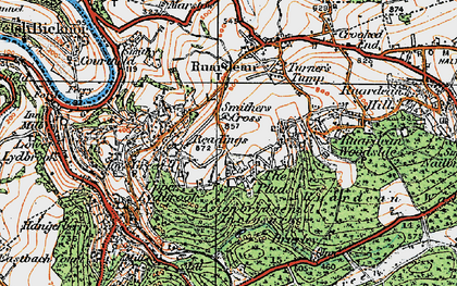 Old map of The Pludds in 1919