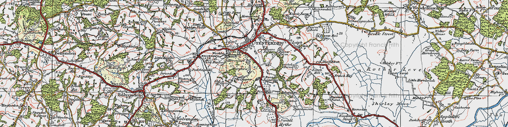 Old map of The Quarter in 1921