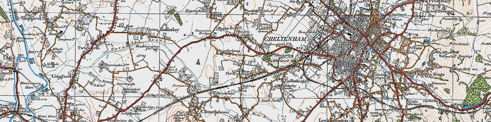 Old map of The Reddings in 1919