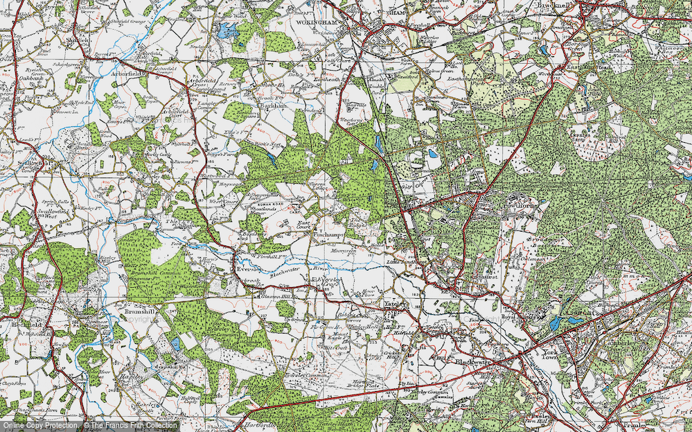 Old Map of The Ridges, 1919 in 1919