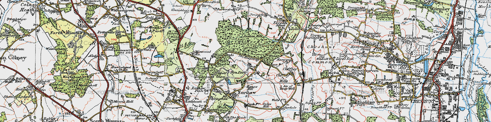 Old map of The Ridgeway in 1920