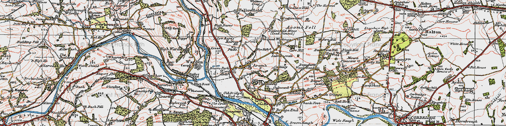 Old map of The Riding in 1925