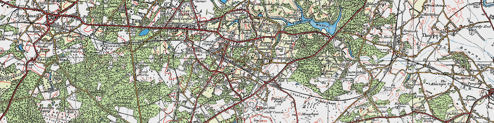Old map of The Rise in 1920