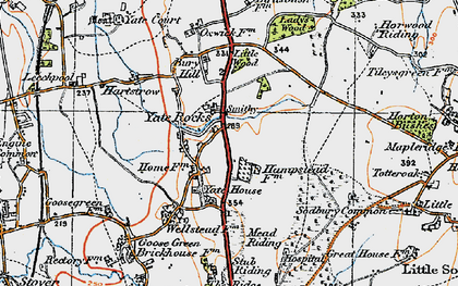 Old map of Yate Court in 1919