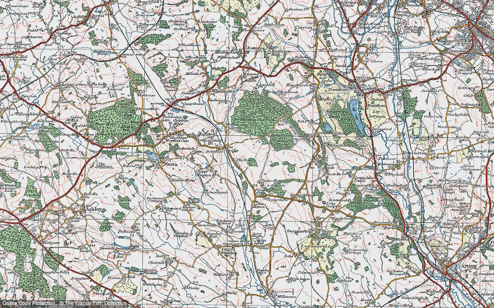 Old Map of The Rowe, 1921 in 1921