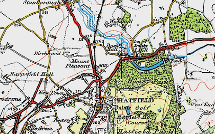 Old map of The Ryde in 1920