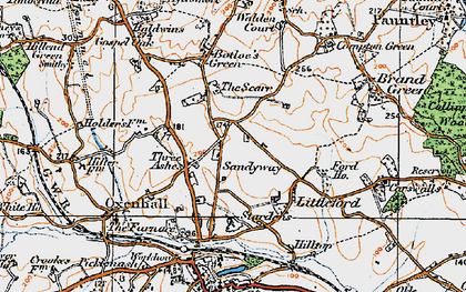 Old map of The Scarr in 1919