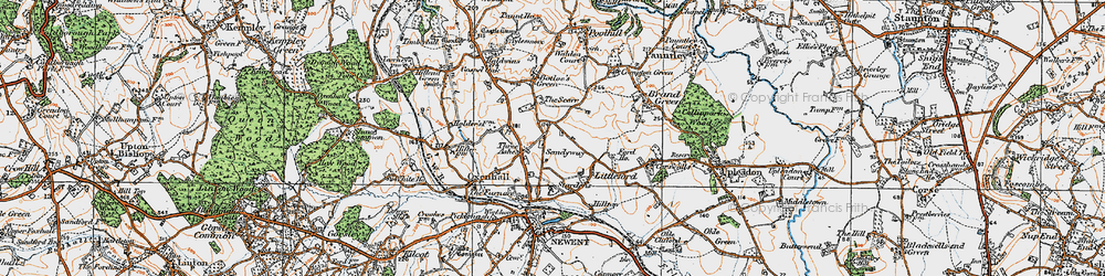 Old map of The Scarr in 1919