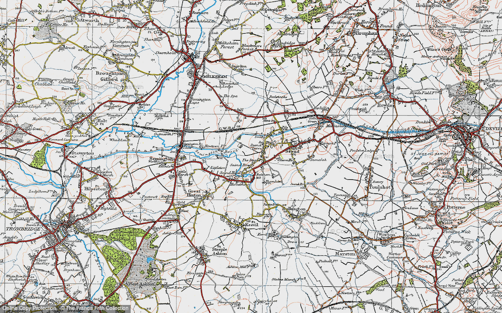 Old Map of The Stocks, 1919 in 1919