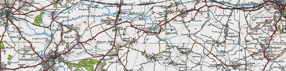 Old map of The Strand in 1919