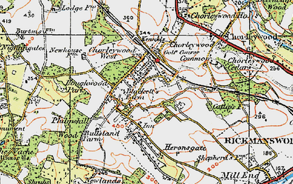 Old map of The Swillett in 1920