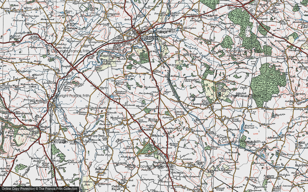 Old Map of The Sydnall, 1921 in 1921