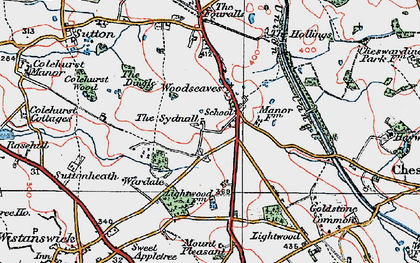 Old map of The Sydnall in 1921