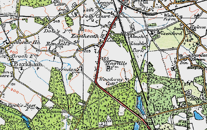 Old map of The Throat in 1919