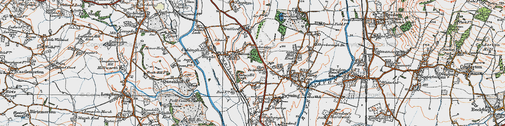 Old map of The Twittocks in 1920