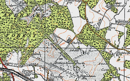 Old map of The Warren in 1919
