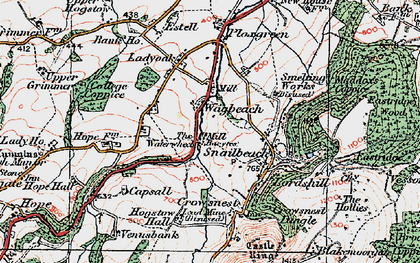 Old map of The Waterwheel in 1921