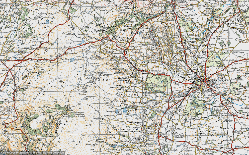 Old Map of The Wern, 1921 in 1921