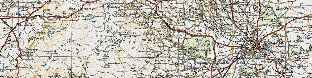 Old map of The Wern in 1921