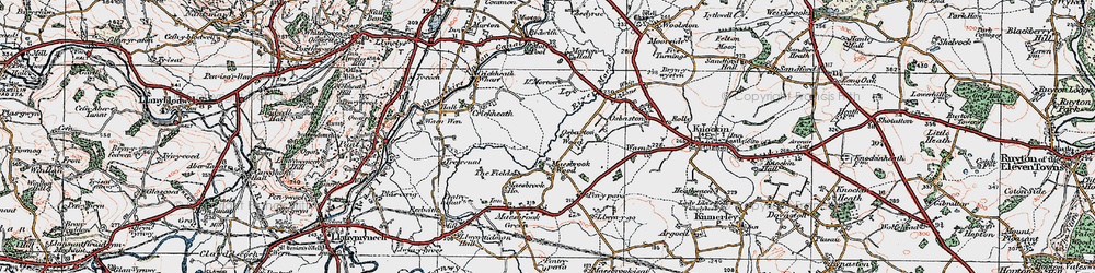 Old map of The Wood in 1921