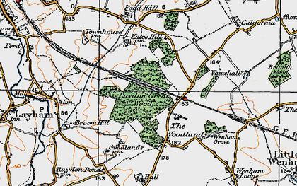 Old map of The Woodlands in 1921