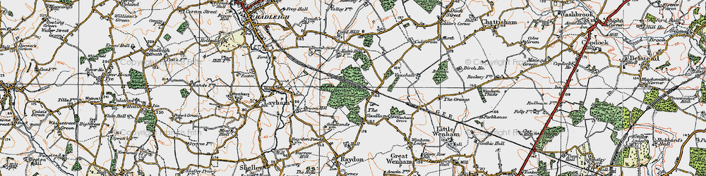 Old map of The Woodlands in 1921