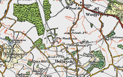 Old map of The Woodlands in 1921