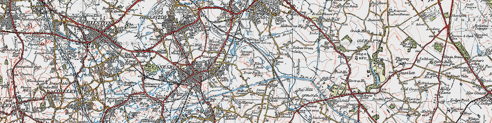 Old map of The Woods in 1921
