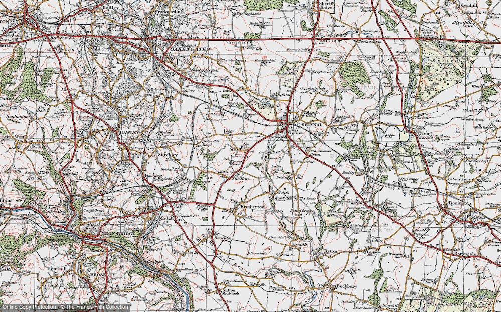 Old Map of The Wyke, 1921 in 1921