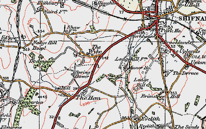 Old map of The Wyke in 1921