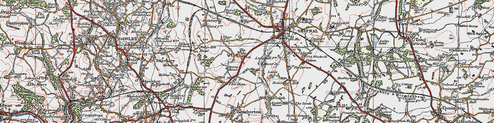 Old map of The Wyke in 1921