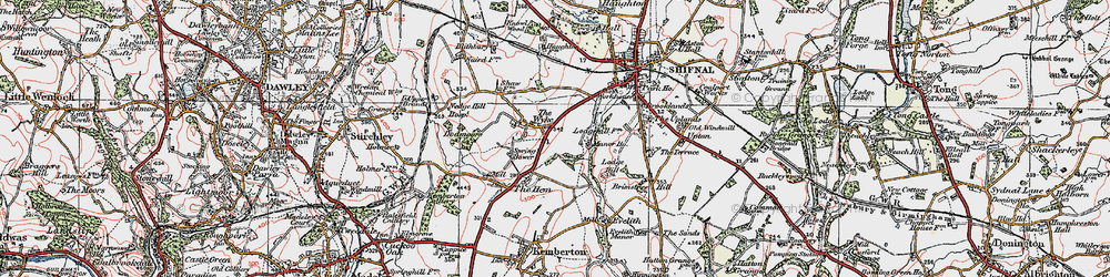 Old map of Evelith in 1921