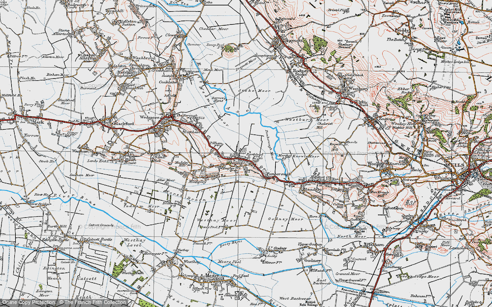 Old Map of Theale, 1919 in 1919