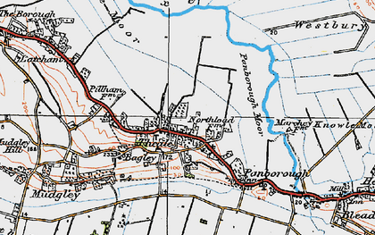 Old map of Theale in 1919